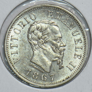 Italy 1867 50 Centesimi 298819 combine shipping