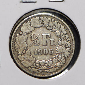 Switzerland 1906 1/2 Franc  900753 combine shipping