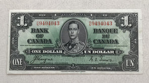 Canada 1937 Dollar AU/ UNC $1 bank note Coyne/Towers RC0354 combine shipping
