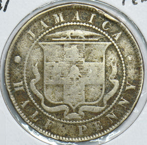 Jamaica 1891 1/2 Penny 153838 combine shipping