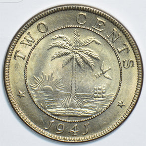 Liberia 1941 2 Cents Elephant 298998 combine shipping