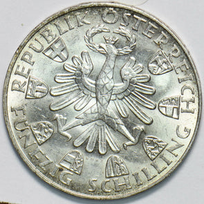 Austria 1809 ~1959 50 Schilling Eagle animal Tiroler Freheit 292529 combine ship