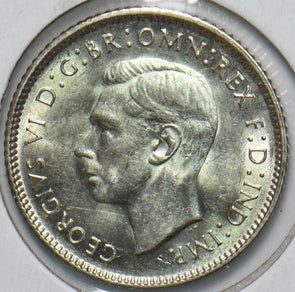 Australia 1942 D 6 Pence Kangaroo animal Emu 192756 combine shipping