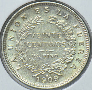 Bolivia 1909 H 20 Centavos Eagle animal Alpaka 295408 combine shipping