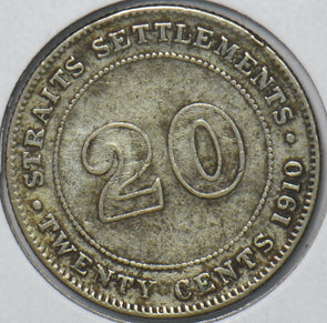 Straits Settlements 1910 B 20 Cents 194808 combine shipping