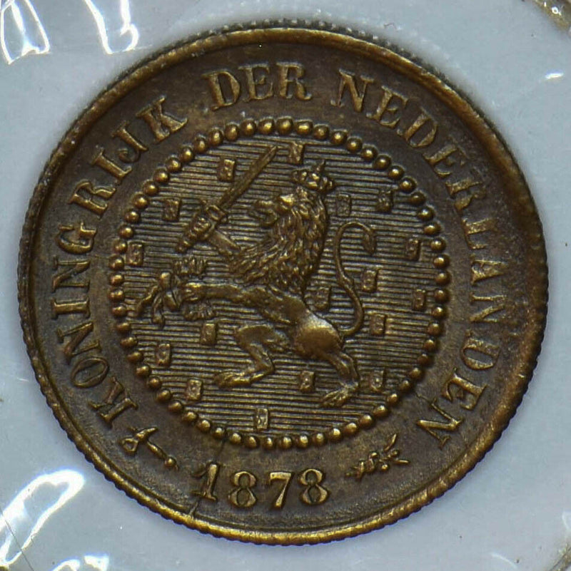 Netherlands 1878 1/2 Cents Lion animal 291333 combine shipping