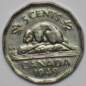 Canada 1949 5 Cents Beaver animal 151677 combine shipping