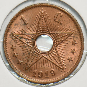 Belgium Congo 1919 Centime 491433 combine shipping