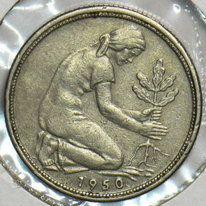 Germany 1950 J 50 Pfennig 904210 combine shipping