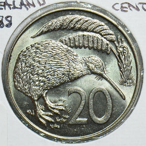 New Zealand 1988 20 Cents Kiwi bird animal 198120 combine shipping