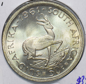 South Africa 1961 50 Cents Springbok animal 490258 combine shipping
