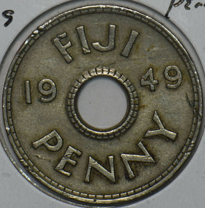 Fiji 1949 Penny 152310 combine shipping