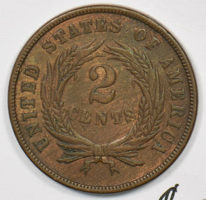 1865 Two Cents AU U0199