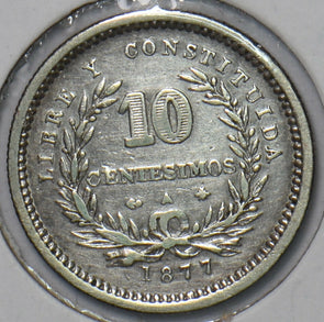 Uruguay 1877 10 Centesimos 295982 combine shipping