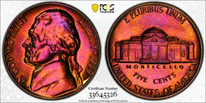 1959 5 Cents PCGS Proof 67 Jefferson Nickel stunning color PC1474 combine shipp