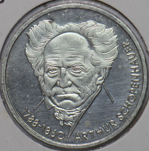 Germany 1988 10 Mark Eagle animal Arthur Schopenhauer's 200th birthday 195168 co