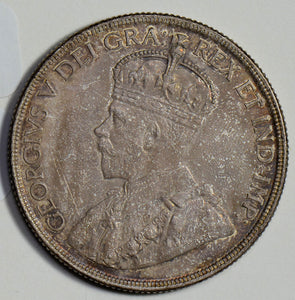 Canada 1936 Dollar silver UNC lustrous under golden toning CA0228 combine shippi