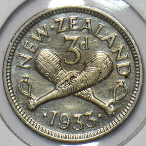 New Zealand 1933 3 Pence 151403 combine shipping