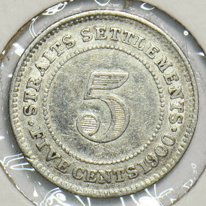 Straits Settlements 1900 5 Cents 153325 combine shipping