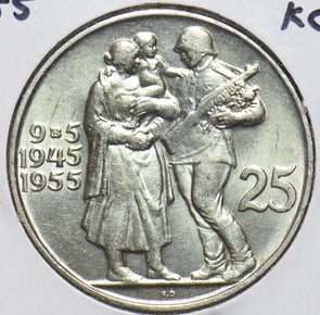 Czechoslovakia 1955 25 Korun Lion animal 293586 combine shipping