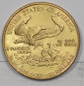 1986 $10 1/4oz Gold Eagle American Gem BU GL0287