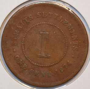 Straits Settlements 1874 Cent 294668 combine shipping