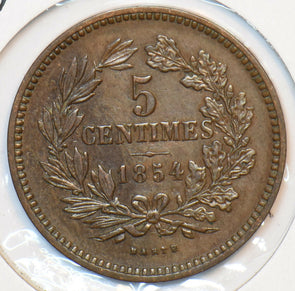 Luxembourg 1854 5 Centimes Lion animal 490859 combine shipping