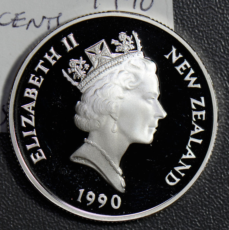 New Zealand 1990 50 Cents silver low mintage N0101 combine shipping