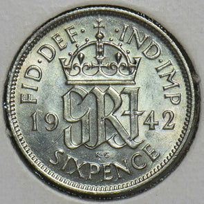 Great Britain 1942 6 Pence/Sixpence 153192 combine shipping