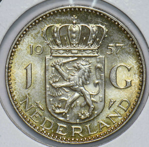 Netherlands 1957 Gulden Lion animal 292432 combine shipping
