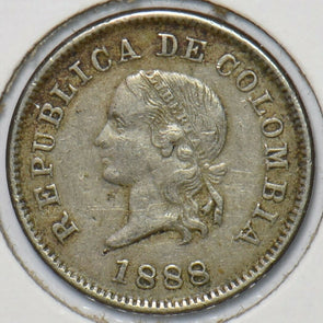 Colombia 1888 5 Centavos 296676 combine shipping
