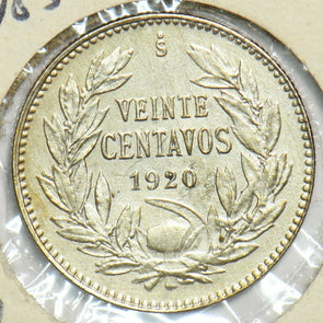 Chile 1920 20 Centavos Condor animal 197452 combine shipping