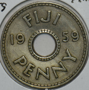 Fiji 1959 Penny 152313 combine shipping