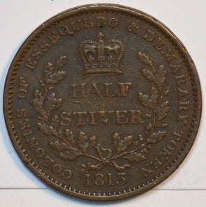 Demerary & Essequibo 1815 1/2 Stiver 491256 combine shipping