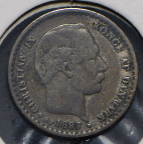 Denmark 1897 10 Ore Dolphin animal  901509 combine shipping