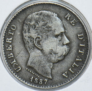 Italy 1887 Lira 295208 combine shipping