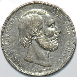 Netherlands 1872 2 1/2 Gulden Lion animal Willem IIII 490445 combine shipping