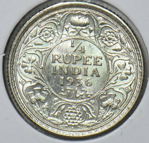 British India 1936 1/4 Rupee 295422 combine shipping