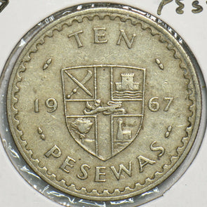 Ghana 1967 10 Pesewas 153297 combine shipping