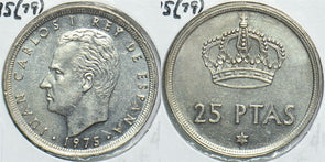 Spain 1975 25 Pesetas 153811 combine shipping