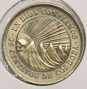 Nicaragua 1954 25 Centavos 199137 combine shipping