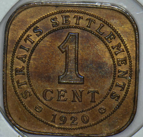Straits Settlements 1920 George V Cent 291089 combine shipping