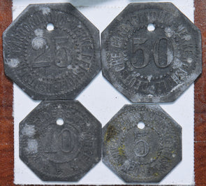 Germany 1917 50/25/10/5 Pfennig Reisholz 490301 combine shipping