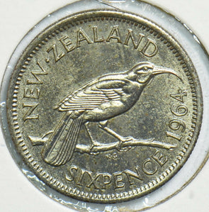 New Zealand 1964 6 Pence Bird animal 197893 combine shipping