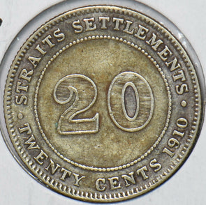 Straits Settlements 1910 B 20 Cents 194805 combine shipping