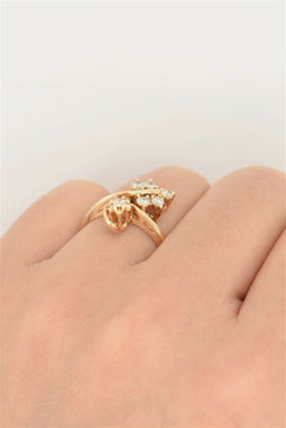 14K Gold Diamond Ring 2.8g Diamond TCW 0.36ct Size 5 RG0117