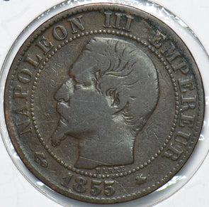 France 1855 BB 5 Centimes Eagle animal 900592 combine shipping