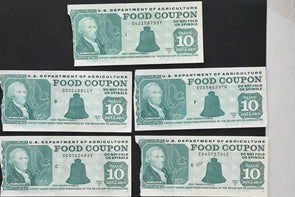 US 1988 -97 USDA $10 Food Coupons Damaged/Torn Lot of 15 RC0712 combine shipping