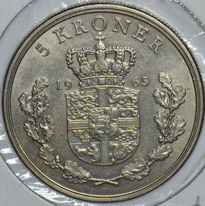 Denmark 1965 Fredrick IX 5 Kroner 290958 combine shipping