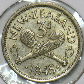 New Zealand 1945 3 Pence 152413 combine shipping